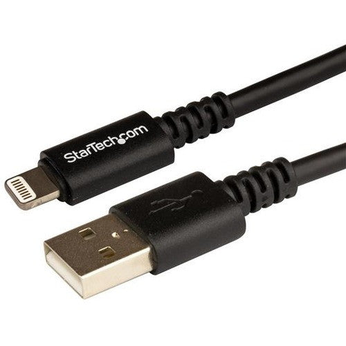 StarTech.com 3m (10ft) Long Black Apple&reg; 8-pin Lightning Connector to USB Cable for iPhone / iPod / iPad USBLT3MB