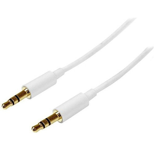 StarTech.com 2m White Slim 3.5mm Stereo Audio Cable - Male to Male MU2MMMSWH