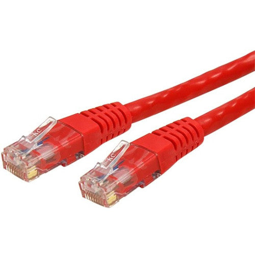 StarTech.com Câble Ethernet CAT6 de 0,3 m – Gigabit moulé rouge – 100 W PoE UTP 650 MHz – Cordon de brassage catégorie 6 Câblage certifié UL/TIA C6PATCH1RD