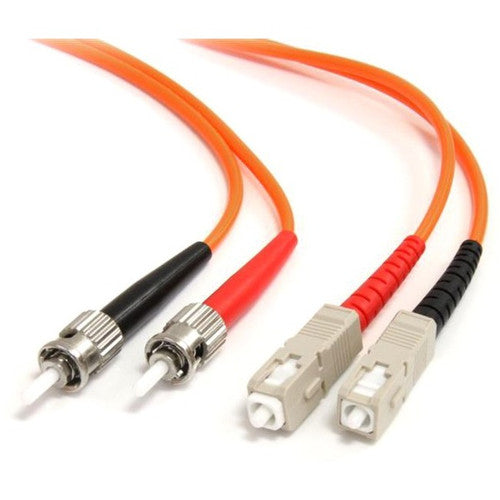 StarTech.com Câble fibre optique 1 m - Duplex multimode 62,5/125 - LSZH - ST /SC - OM1 - Câble de raccordement fibre ST vers SC FIBSTSC1