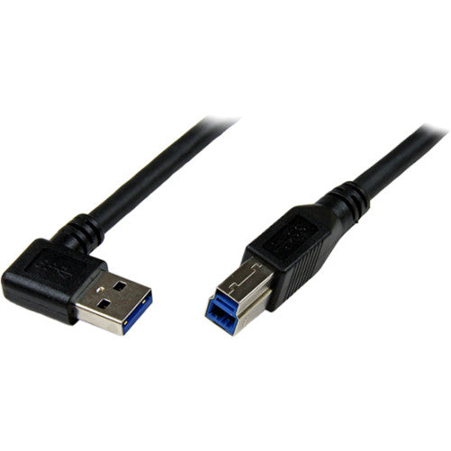 StarTech.com 1m Black SuperSpeed USB 3.0 Cable - Right Angle A to B - M/M USB3SAB1MRA