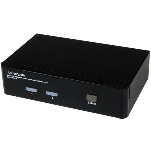 StarTech.com 2 Port USB HDMI KVM Switch w/ Audio & USB 2.0 Hub SV231HDMIUA