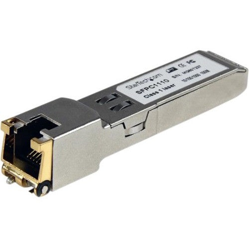 StarTech.com Cisco SFP-GE-T Compatible SFP Module - 1000BASE-T - 10/100/1000 Mbps SFP to RJ45 Cat6/Cat5e Transceiver - 100m SFPC1110