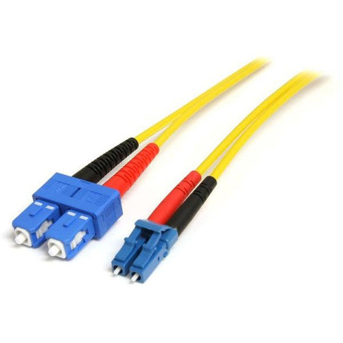 StarTech.com 10m Fiber Optic Cable - Single-Mode Duplex 9/125 - LSZH - LC/SC - OS1 - LC to SC Fiber Patch Cable SMFIBLCSC10