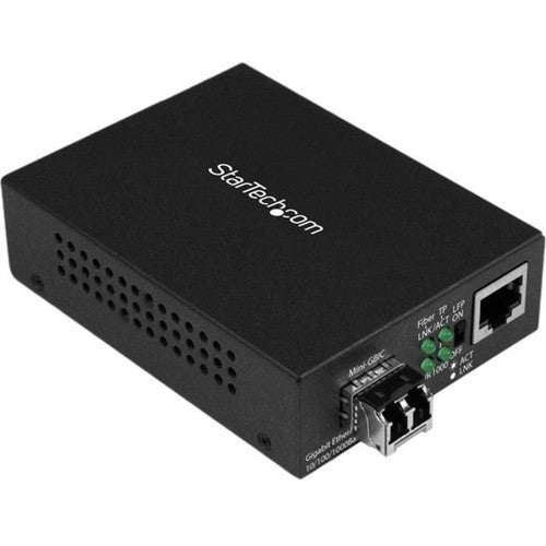 StarTech.com Gigabit Ethernet Fiber Media Converter - Compact - 850nm MM LC - 550m - With MM SFP Transceiver MCM1110MMLC