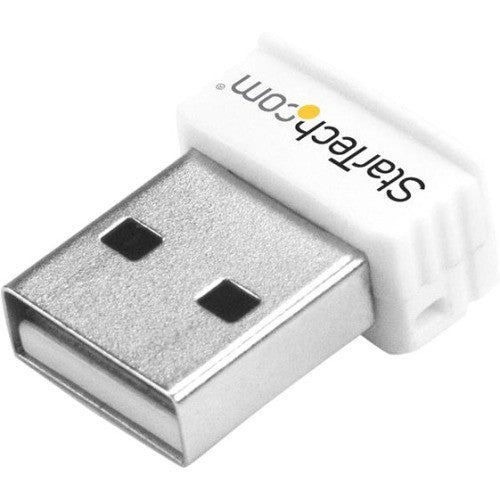 StarTech.com USB 150Mbps Mini Wireless N Network Adapter - 802.11n/g 1T1R USB WiFi Adapter - White USB150WN1X1W