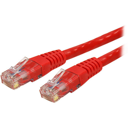 StarTech.com 10ft CAT6 Ethernet Cable - Red Molded Gigabit - 100W PoE UTP 650MHz - Category 6 Patch Cord UL Certified Wiring/TIA C6PATCH10RD