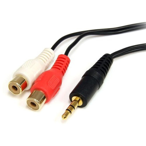 StarTech.com Startech RCA Audio Cable - 6ft - 1 x 3.5mm, 2 x RCA - Audio Cable External - Black MU1MFRCA