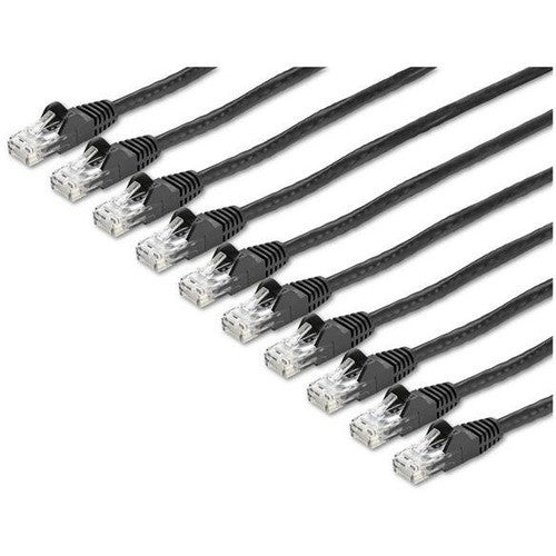 StarTech.com 6 ft. CAT6 Cable - 10 Pack - BlackCAT6 Patch Cable - Snagless RJ45 Connectors - Category 6 Cable - 24 AWG (N6PATCH6BK10PK) N6PATCH6BK10PK