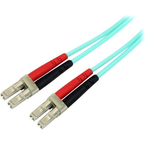 StarTech.com Câble fibre optique 3 m - 10 Gb Aqua - Duplex multimode 50/125 - LSZH - LC/LC - OM3 - Câble de raccordement fibre LC vers LC A50FBLCLC3