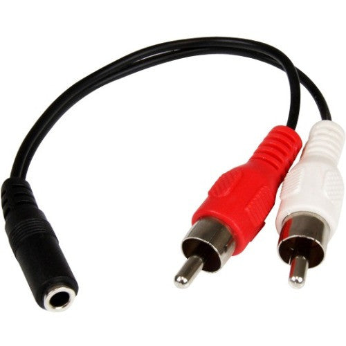 StarTech.com Câble audio stéréo 6 pouces - 3,5 mm femelle vers 2x RCA mâle MUFMRCA