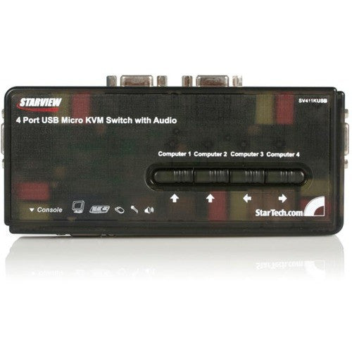 StarTech.com SV411KUSB - Commutateur KVM/audio - USB - 4 ports - 1 utilisateur local SV411KUSB