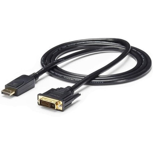 StarTech.com 6ft (1.8m) DisplayPort to DVI Cable, 1080p Video, DisplayPort to DVI-D Adapter/Converter Cable, DP 1.2 to DVI Monitor Cable DP2DVI2MM6