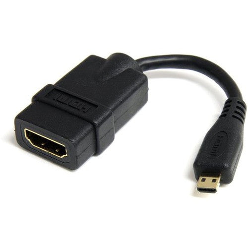 StarTech.com Micro HDMI to HDMI Adapter Dongle, 4K High Speed Micro HDMI to HDMI Converter, Micro HDMI Type-D Device to HDMI TV/Display HDADFM5IN