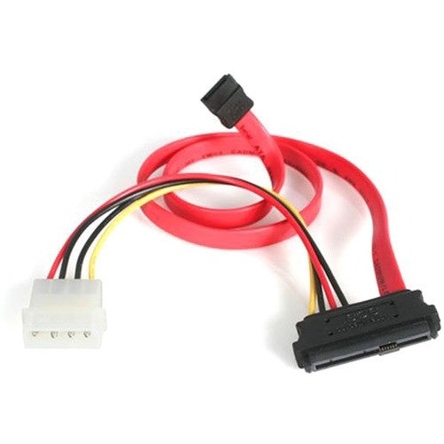 StarTech.com S18in SAS 29 Pin to SATA Cable with LP4 Power SAS729PW18