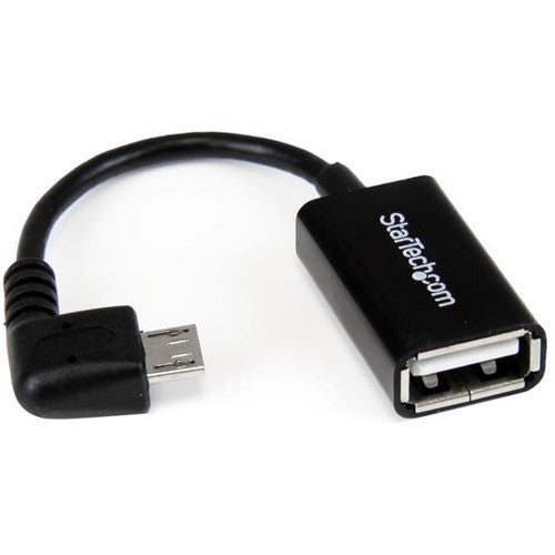 StarTech.com 5in Right Angle Micro USB to USB OTG Host Adapter M/F UUSBOTGRA