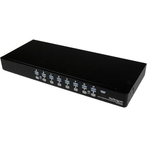 StarTech.com 16 Port 1U Rackmount USB KVM Switch Kit with OSD and Cables SV1631DUSBUK