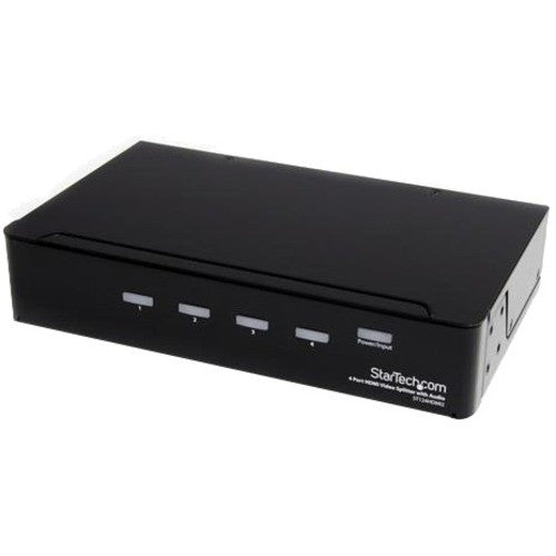 StarTech.com HDMI Splitter 1 In 4 Out - 1080p - 4 Port -Mounting Brackets - 1.3 Audio - HDMI Multi Port - HDMI Audio Splitter ST124HDMI2