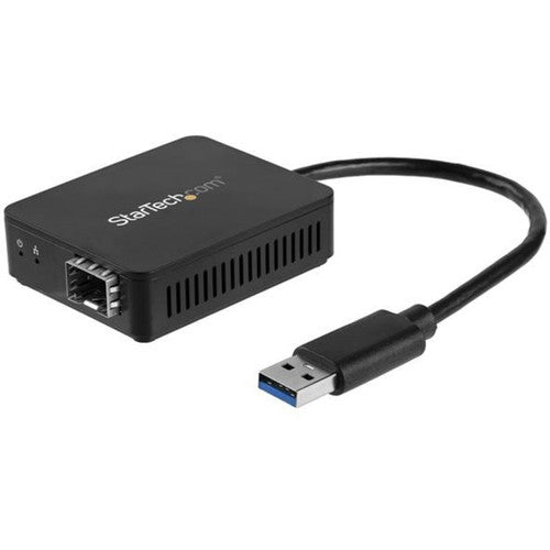 StarTech.com USB 3.0 to Fiber Optic Converter - USB to Open SFP Adapter - Gigabit Network Adapter Multi Mode(MMF)/Single Mode Fiber(SMF) US1GA30SFP