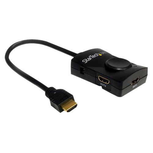 StarTech.com HDMI Splitter 1 In 2 Out - 1080p - 2 Port - USB-Powered - HDMI Multi Port - HDMI Audio Splitter ST122HDMILE