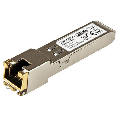 StarTech.com Module SFP non codé MSA - 1000BASE-TX - Module émetteur-récepteur 1GE Gigabit Ethernet SFP SFP vers RJ45 Cat6/Cat5e - 100 m SFP1000TXST