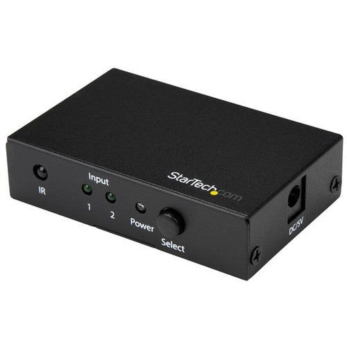 StarTech.com 2 Port HDMI Switch - 4K 60Hz - Supports HDCP - IR - HDMI Selector - HDMI Multiport Video Switcher - HDMI Switcher VS221HD20