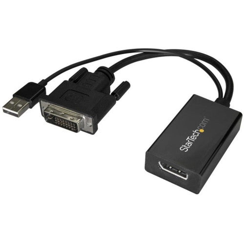 StarTech.com Adaptateur DVI vers DisplayPort avec alimentation USB - Adaptateur vidéo DVI-D vers DP - Convertisseur DVI vers DisplayPort - 1920 x 1200 DVI2DP2