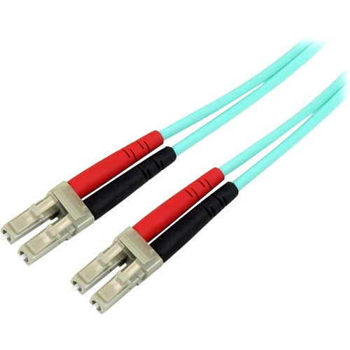 StarTech.com 10m Fiber Optic Cable - 10 Gb Aqua - Multimode Duplex 50/125 - LSZH - LC/LC - OM3 - LC to LC Fiber Patch Cable A50FBLCLC10