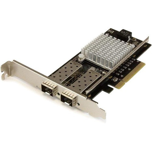 StarTech.com Carte réseau 10G, 2x 10G Ouvert SFP+ Multimode LC Connecteur Fibre Intel 82599 Puce Gigabit Ethernet Carte PEX20000SFPI