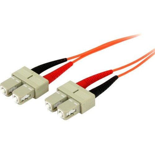 StarTech.com Câble fibre optique 5 m - Duplex multimode 50/125 - Plénum OFNP - SC/SC - OM2 - Câble de brassage fibre SC vers SC 50FIBPSCSC5