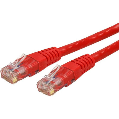 StarTech.com Câble Ethernet CAT6 de 15,2 m – Gigabit moulé rouge – 100 W PoE UTP 650 MHz – Cordon de brassage catégorie 6 Câblage certifié UL/TIA C6PATCH50RD