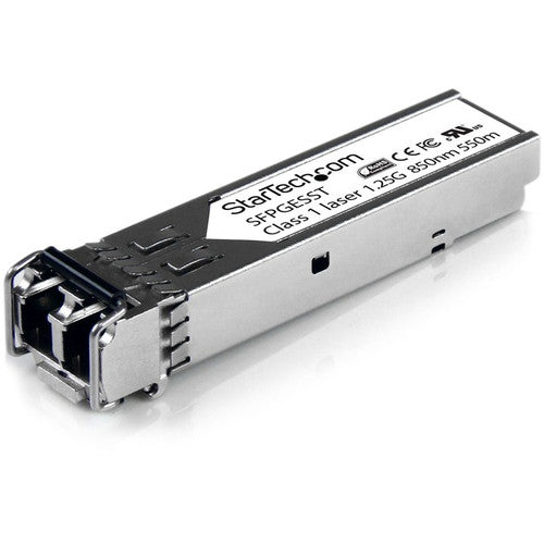 StarTech.com Cisco SFP-GE-S Compatible SFP Module - 1000BASE-SX - 1GE Gigabit Ethernet SFP 1GbE Multimode Fiber MMF Optic Transceiver SFPGESST