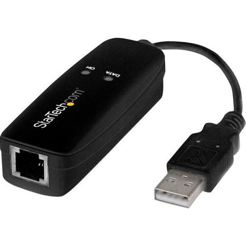 StarTech.com Modem fax USB 2.0 - Matériel externe 56K Modem/dongle/adaptateur USB Dial Up V.92 - Modem de données informatiques USB vers prise téléphonique USB56KEMH2