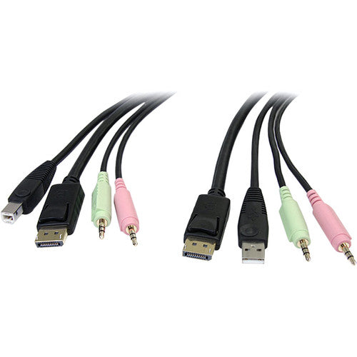 StarTech.com Câble de commutation KVM USB DisplayPort 4 en 1 de 6 pieds DP4N1USB6