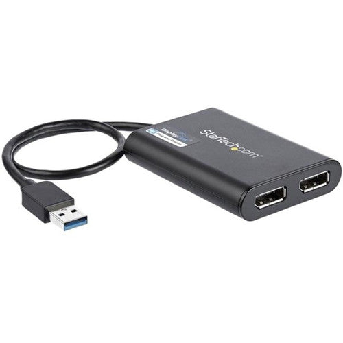 StarTech.com USB to Dual Monitor DisplayPort Adapter - 4K 60Hz - USB 3.0 5Gbps - DisplayLink Cert. - Limited stock, similar item USBA2DPGB USB32DP24K60