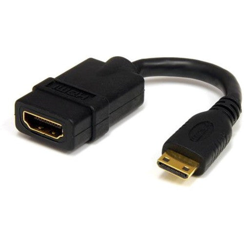 StarTech.com 5in Mini HDMI to HDMI Adapter, 4K High Speed HDMI Adapter, 4K 30Hz Ultra HD High Speed HDMI Adapter, UHD Mini HDMI Adapter 4K HDACFM5IN