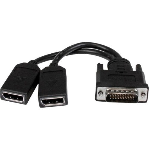 StarTech.com 8" DMS-59 to Dual DisplayPort Adapter Cable, 4K x 2K, DMS 59 pin (M) to 2x DP 1.2 (F) Splitter Y Cable, LFH to 2x DP Monitors DMSDPDP1