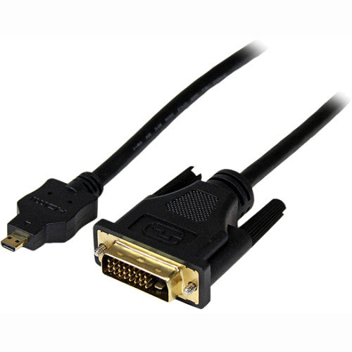 StarTech.com 6ft (2m) Micro HDMI to DVI Cable, Micro HDMI to DVI Adapter Cable, Micro HDMI Type-D to DVI-D Monitor/Display Converter Cord HDDDVIMM2M