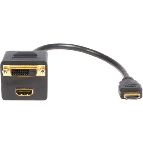 StarTech.com 1ft HDMI Splitter Cable, HDMI Male to DVI-D Female Adapter, Full HD 1920x1200p 60Hz, HDMI Male to DVI Female Splitter HDMISPL1DH