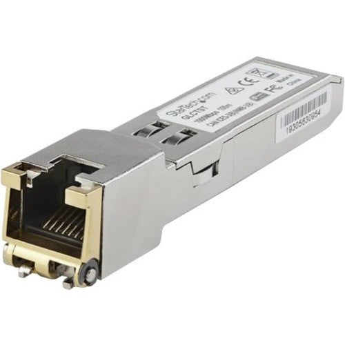 StarTech.com Juniper RX-GET-SFP Compatible SFP Module - 1000BASE-T - 1GE Gigabit Ethernet SFP to RJ45 Cat6/Cat5e Transceiver - 100m RXGETSFPST