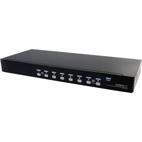 StarTech.com Commutateur KVM USB VGA à montage en rack à 8 ports avec audio SV831DUSBAU