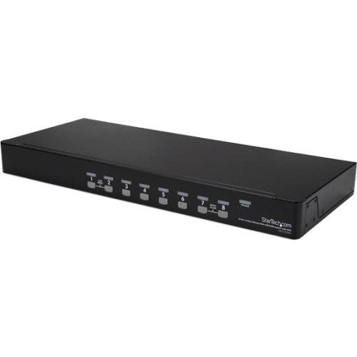 StarTech.com 8 Port 1U Rackmount USB KVM Switch Kit with OSD and Cables SV831DUSBUK