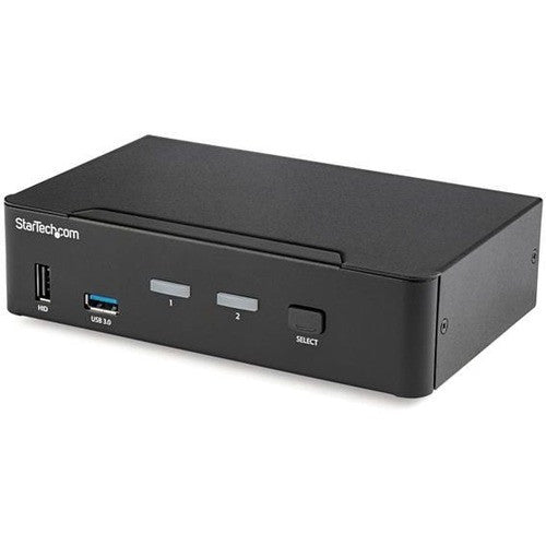 StarTech.com 2 Port DisplayPort KVM Switch - 4K 60Hz - Single Display - UHD DP 1.2 USB KVM Switch with USB 3.0 Hub & Audio - TAA Compliant SV231DPU34K