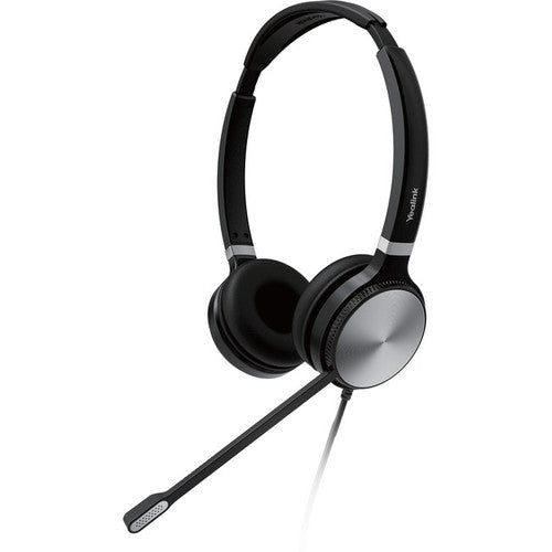 Yealink UH36 Dual Headset - Stereo - Mini-phone (3.5mm), USB - Wired - 32 Ohm - 20 Hz - 20 kHz - Over-the-head - Binaural - Supra-aural - 3.9 ft Cable - Noise Cancelling Microphone - Noise Canceling - Black/Silver