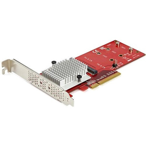 StarTech.com Carte Adaptateur SSD Dual M.2 PCIe - x8 / x16 Dual NVMe ou AHCI M.2 SSD vers PCI Express 3.0 - M.2 NGFF PCIe (clé M) Compatible PEX8M2E2