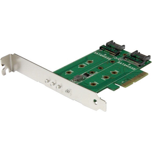 Adaptateur StarTech.com M.2 - 3 ports - 1 x PCIe (NVMe) M.2 - 2 x SATA III M.2 - SSD Adaptateur PCIE M.2 - SSD M2 - SSD PCI Express PEXM2SAT32N1