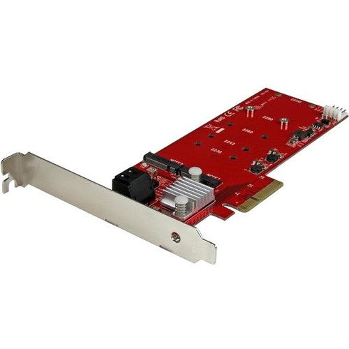 StarTech.com 2x M.2 NGFF SSD RAID Controller Card plus 2x SATA III Ports - PCIe - Two Slot PCI Express M.2 RAID Card plus Two SATA Ports PEXM2SAT3422