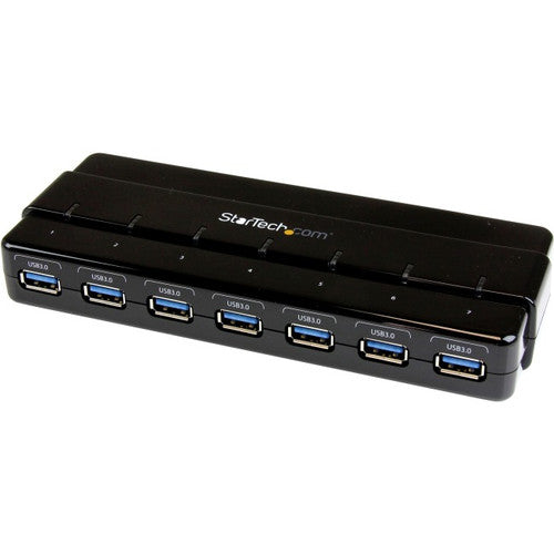 StarTech.com 7 Port SuperSpeed USB 3.0 Hub - 5Gbps - Desktop USB Hub with Power Adapter - Black ST7300USB3B