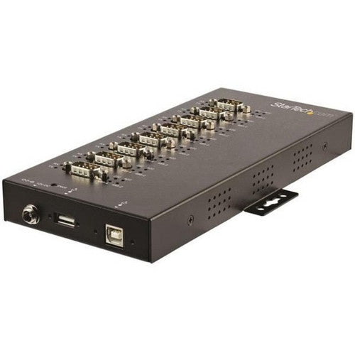 StarTech.com USB to RS232/RS485/RS422 8 Port Serial Hub Adapter - Industrial Metal USB 2.0 to DB9 Serial Converter - Din Rail Mountable ICUSB234858I