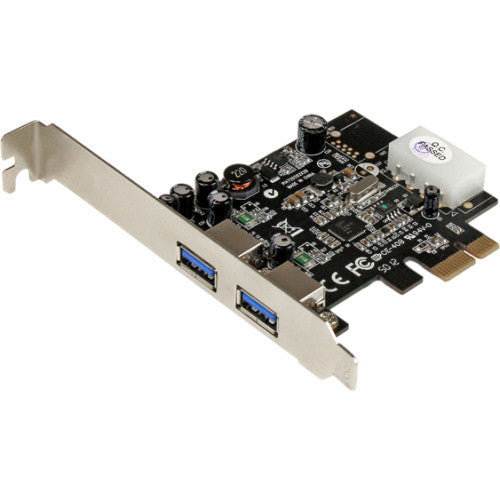 StarTech.com Adaptateur de carte USB 3.0 SuperSpeed ​​PCI Express (PCIe) 2 ports avec UASP - LP4 Power PEXUSB3S25